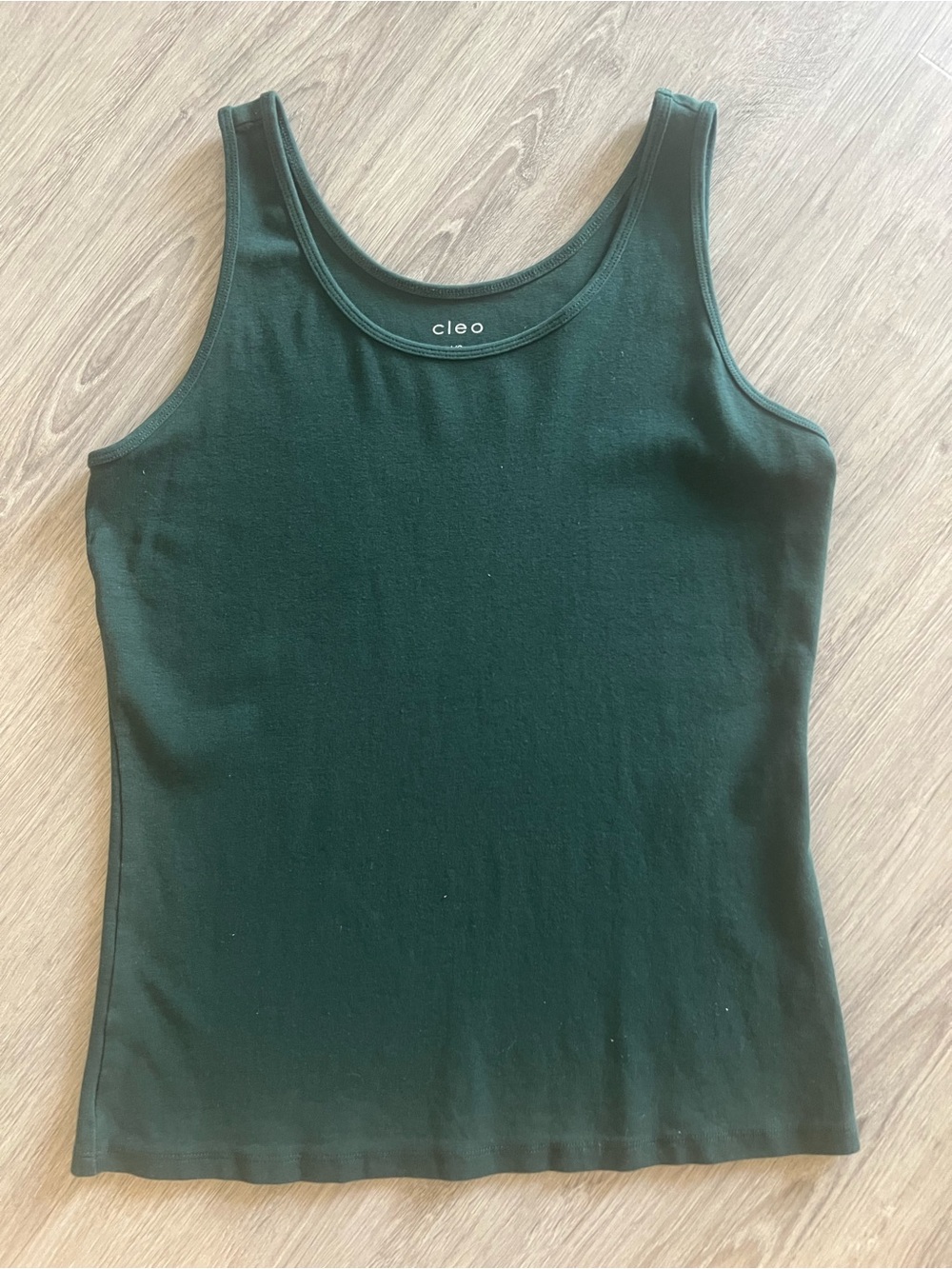 cleo Dark Green Classic Scoop Tank Top | Workwear